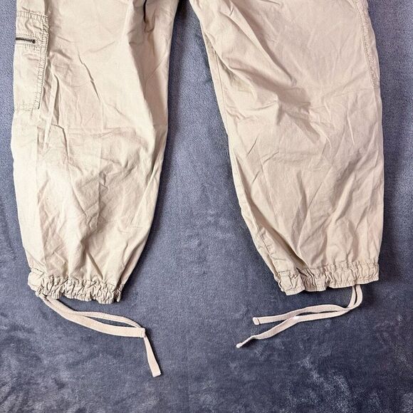 Vintage Sigrid Olsen Cargo Capri Cropped Pants Womens‎ 4 Beige Coastal Spring - Picture 4 of 10